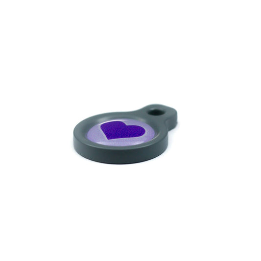 Blucky Heart Pastel Purple Dog Tag small