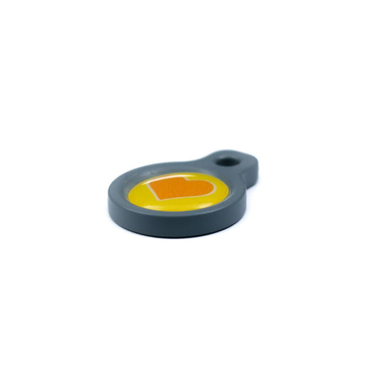 Blucky Heart Yellow Dog Tag small