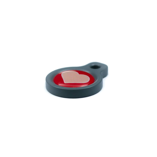 Blucky Heart Red Dog Tag small