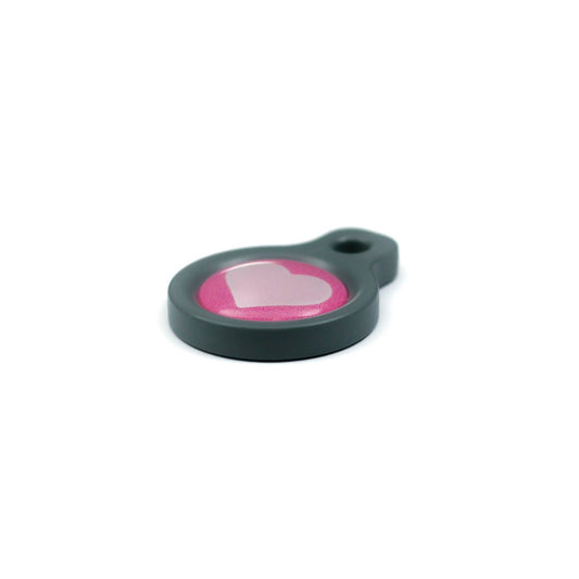 Blucky Heart Dark Pink Dog Tag small