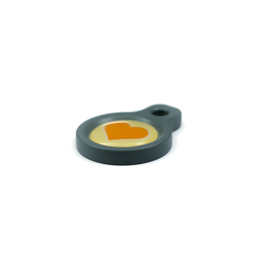 Blucky Heart Pastel Yellow Dog Tag small