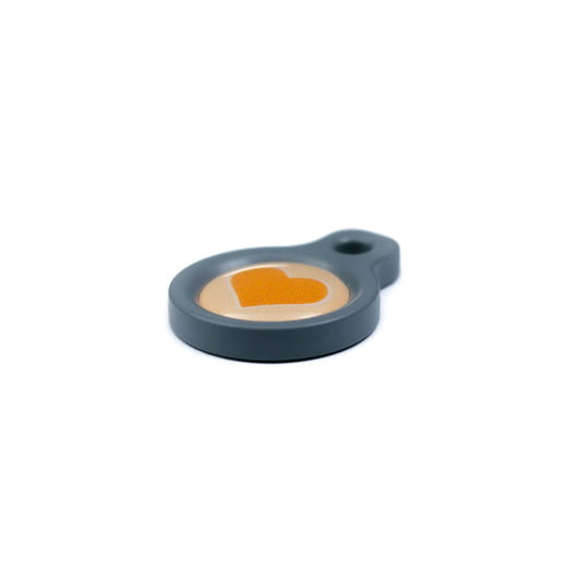 Blucky Heart Pastel Orange Dog Tag small