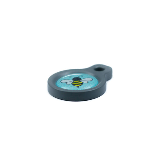 Blucky Bee Turquoise Blue Dog Tag small