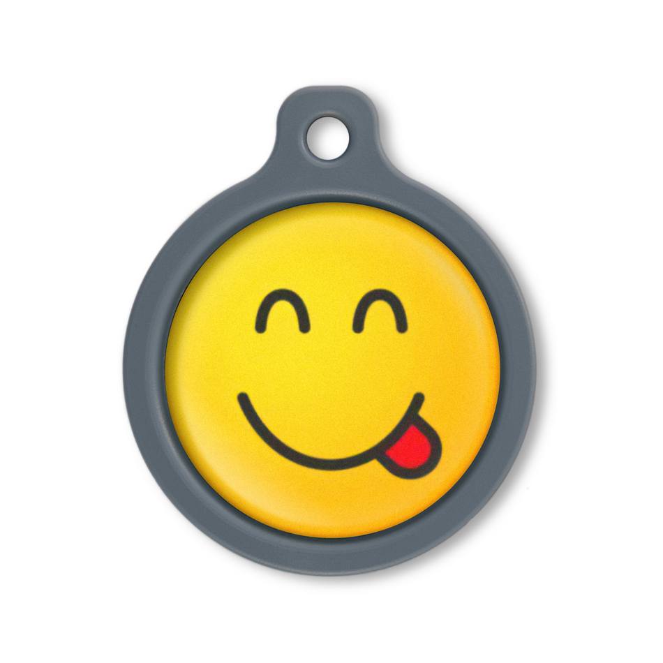 Blucky Smiley Lick Dog Tag large