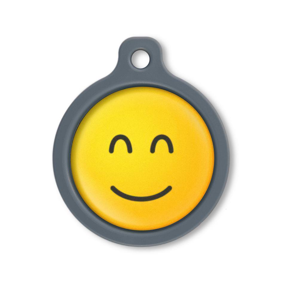 Blucky Smiley Happy Dog Tag large