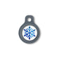 Blucky Snowflake White Dog Tag small