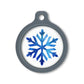 Blucky Snowflake White Dog Tag large