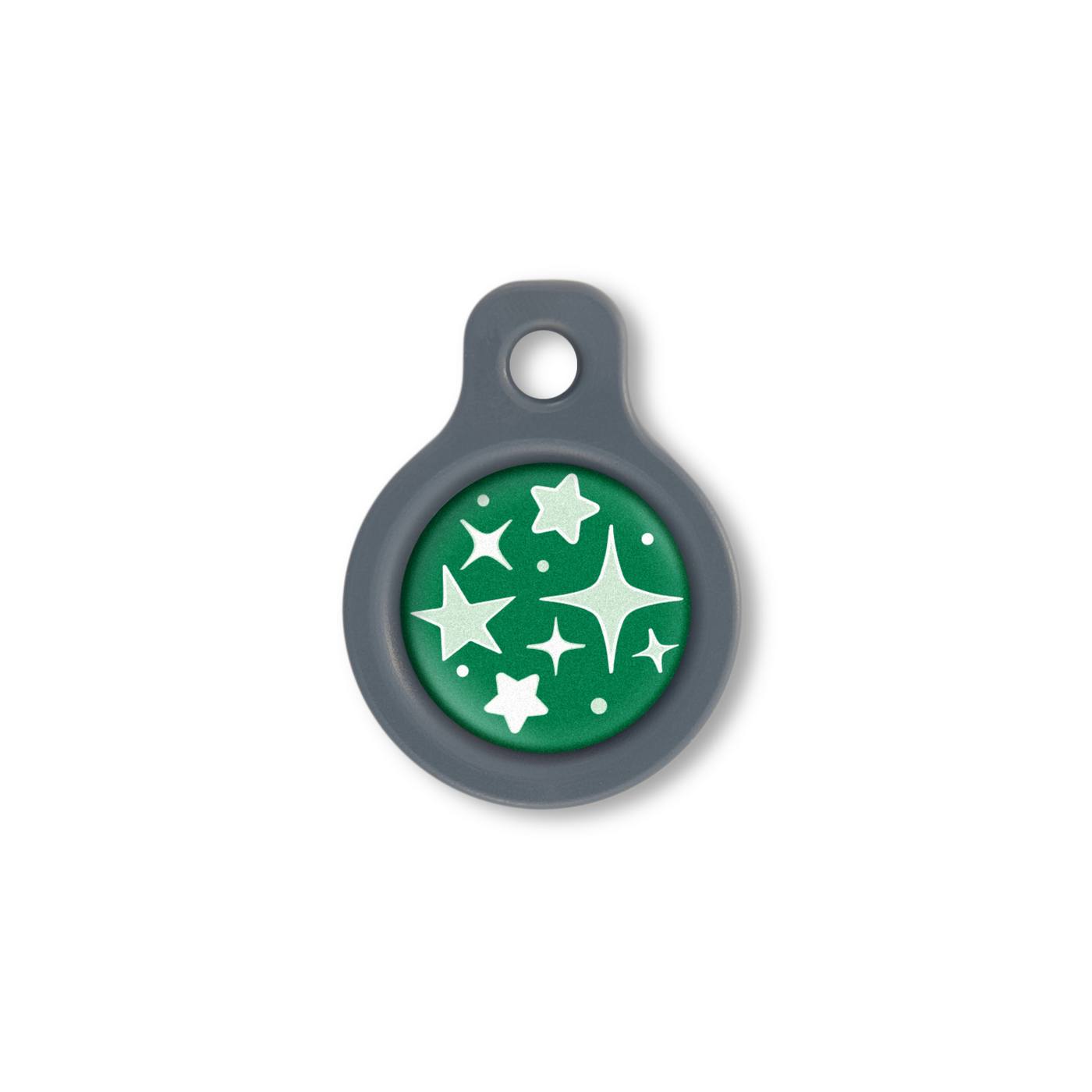 Blucky Starglow Dark Green Dog Tag small