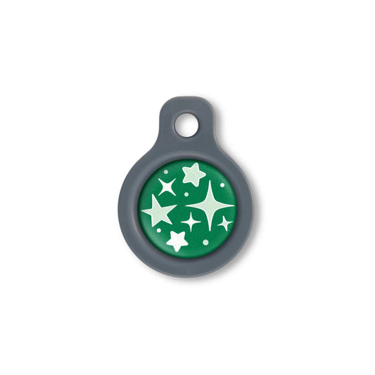 Blucky Starglow Dark Green Dog Tag small
