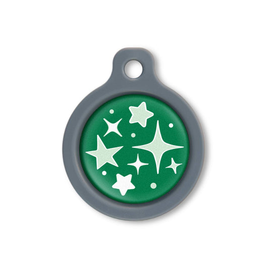 Blucky Starglow Dark Green Dog Tag medium
