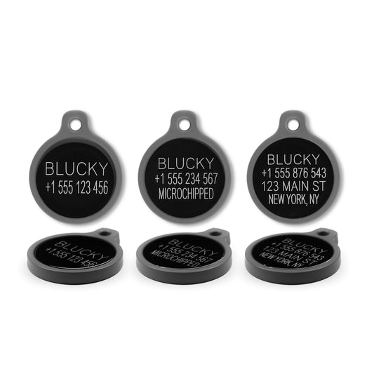 Blucky NFC Bone Black Dog Tag medium